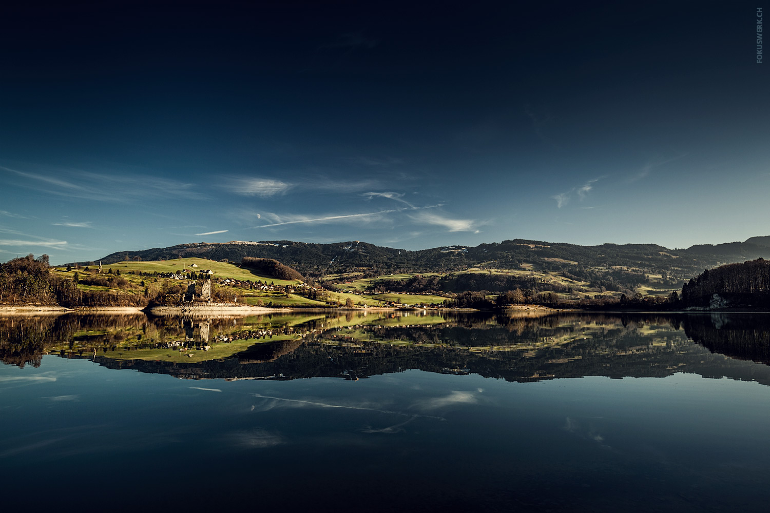 Reflections in the lake of Gruyère #1